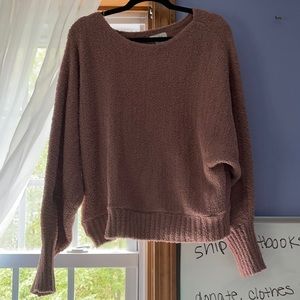 Dusty pink fuzzy sweater